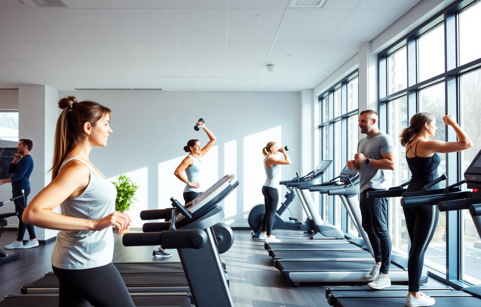 Members exercising at Saluber Gym